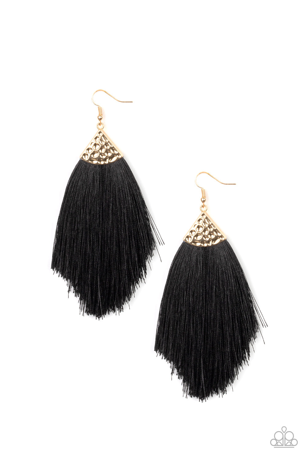 Tassel Tempo - Gold Fish Hook Earrings