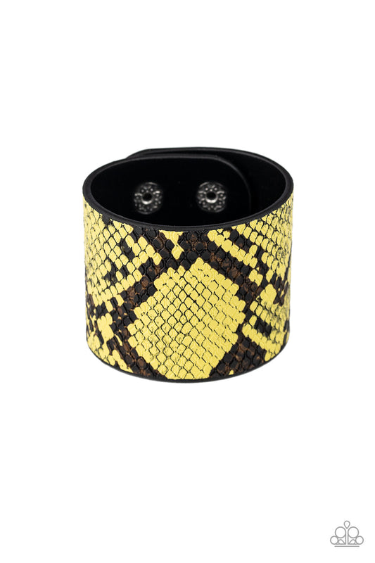 The Rest Is Hiss-tory - Yellow Snap Bracelet