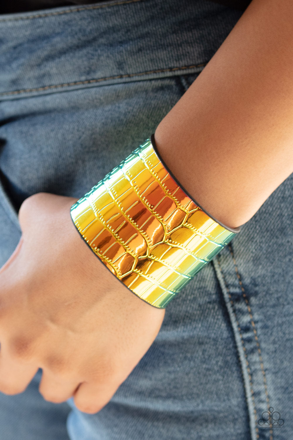 Chroma Croc - Multi - Paparazzi Bracelet