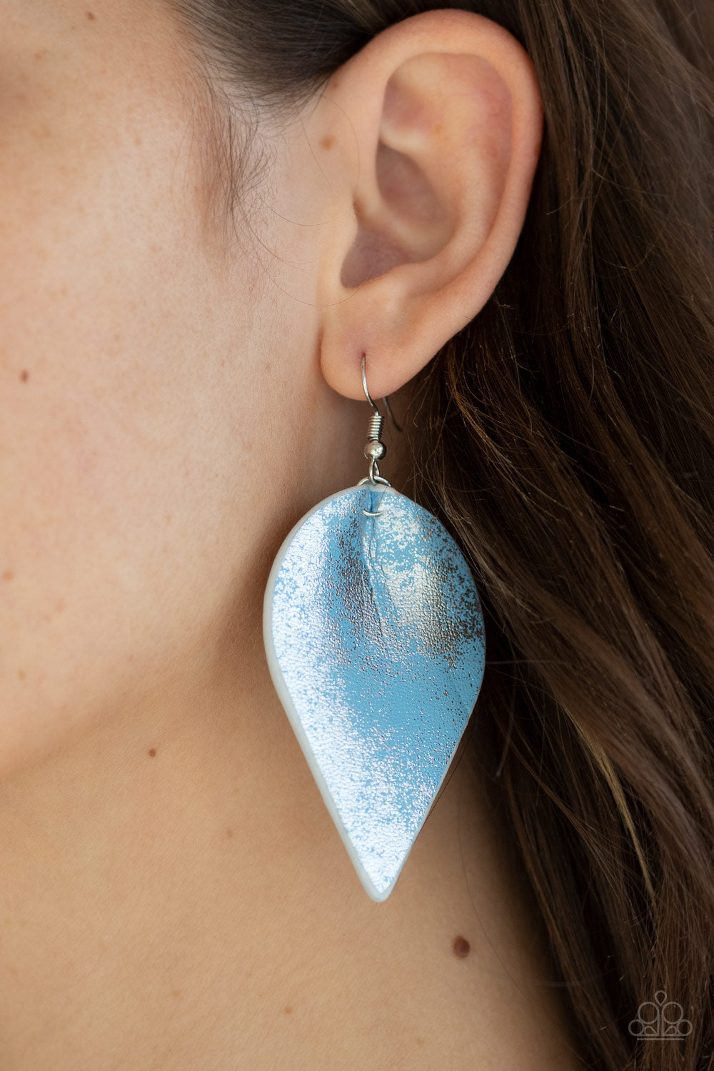 Enchanted Shimmer - Blue Fish Hook Earrings