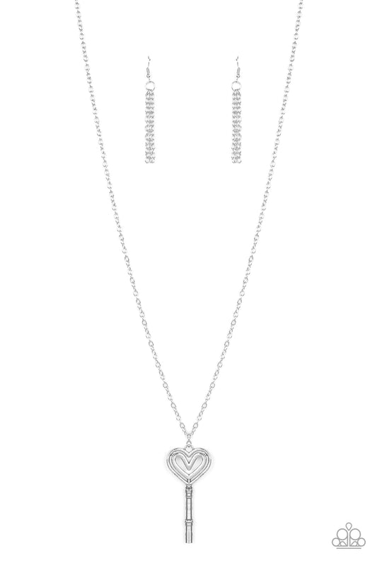 Unlock My Heart - Silver Necklace