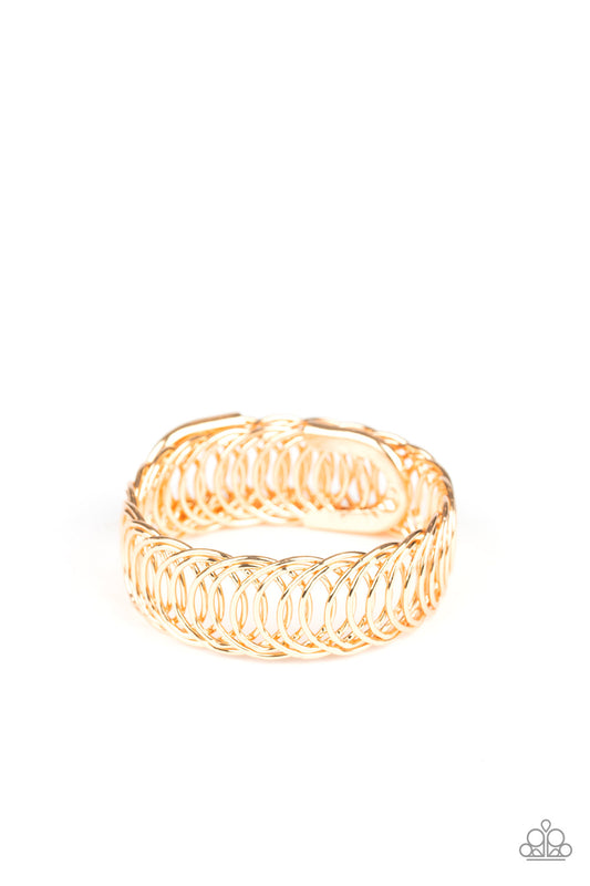 Dizzyingly Demure - Gold Bracelet