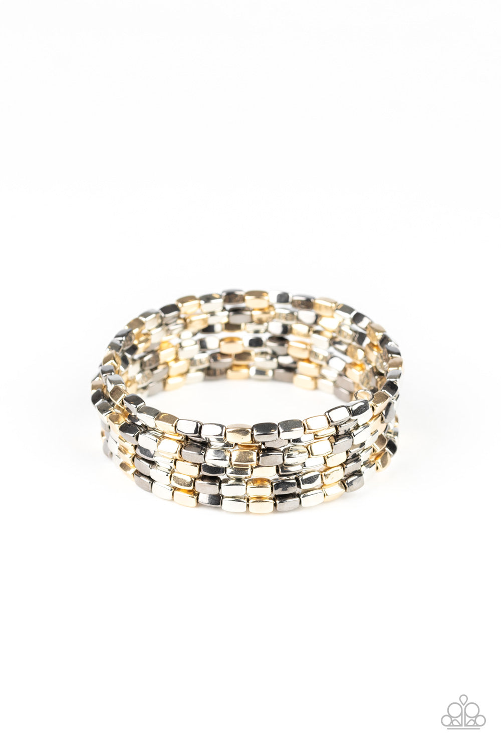 Stunningly Stacked - Multi - Paparazzi Bracelet