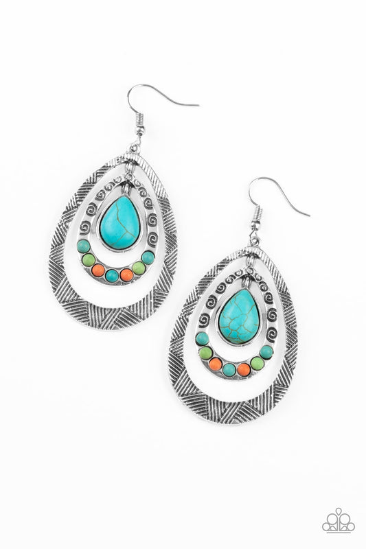 Terra Teardrops - Multi - Paparazzi Earrings