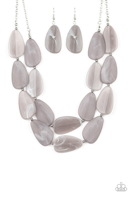 Colorfully Calming - Silver - Paparazzi Necklace