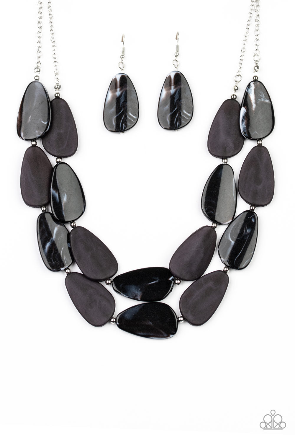 Colorfully Calming - Black - Paparazzi  Necklace