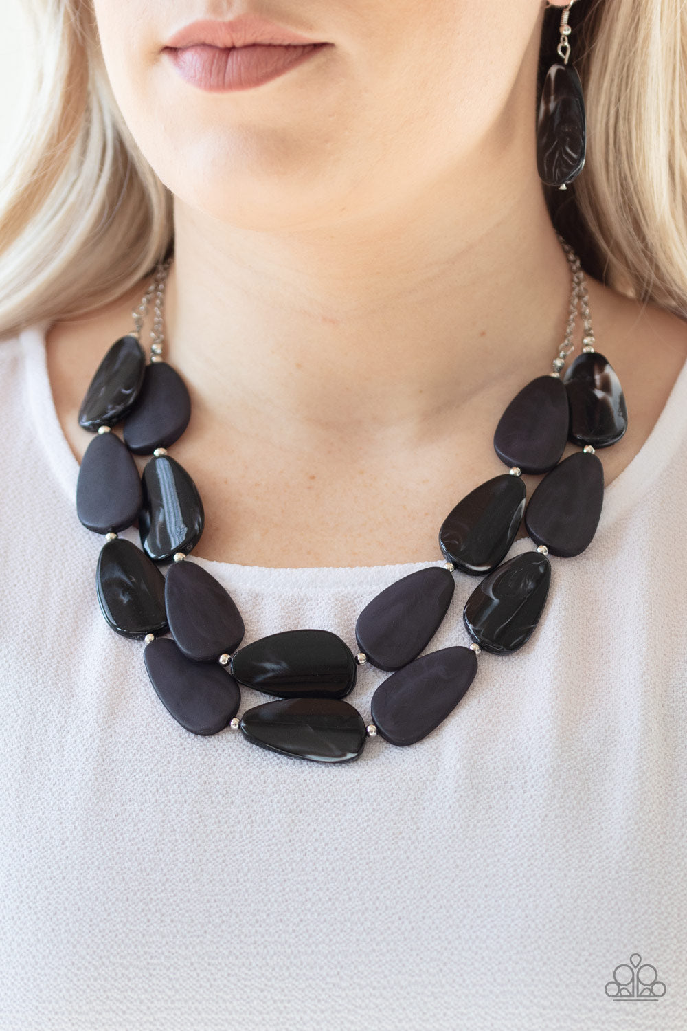 Colorfully Calming - Black - Paparazzi  Necklace