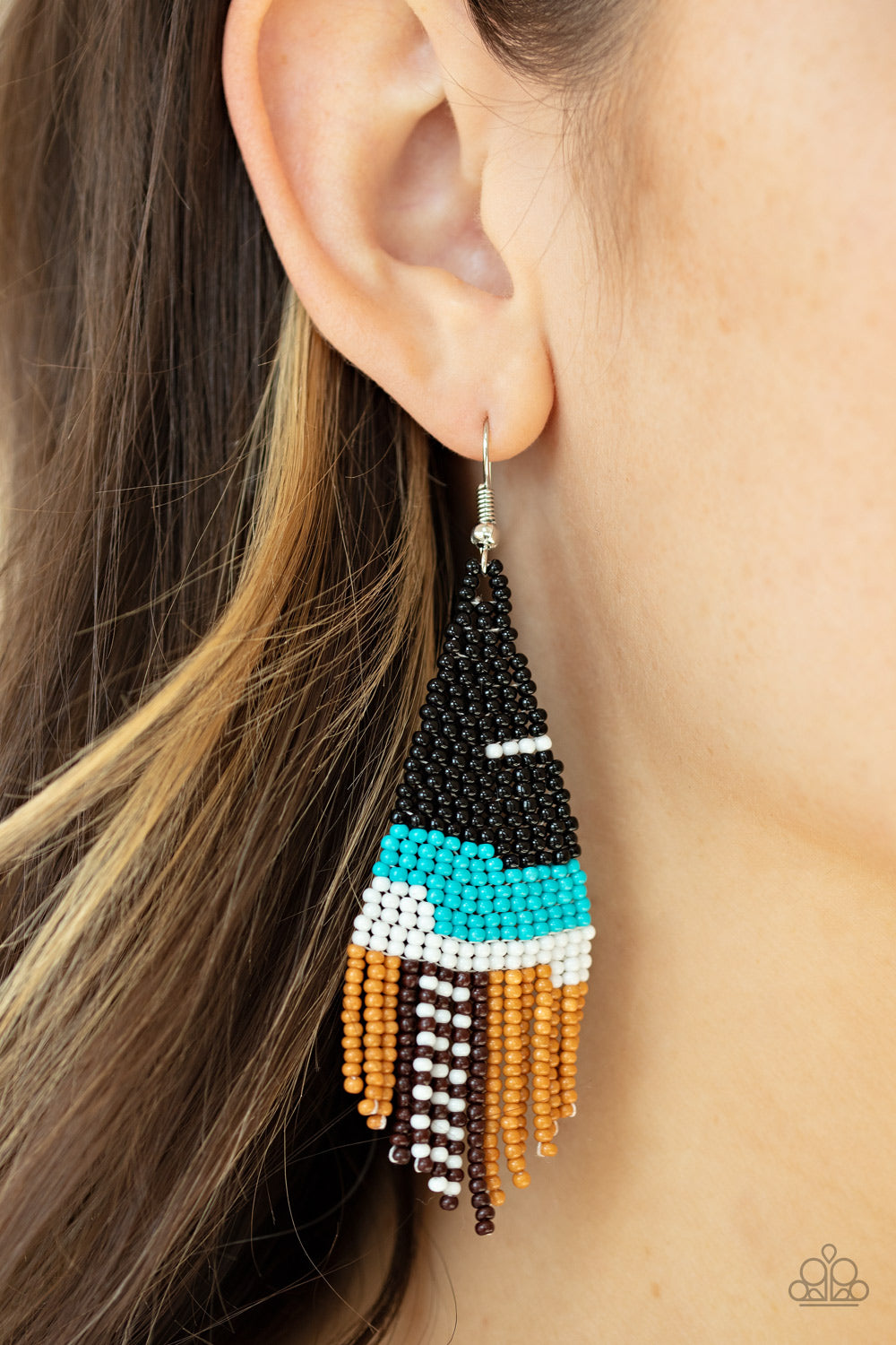 Summer Heat - Black - Paparazzi Earrings