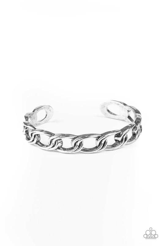 Link Tank - Silver - Paparazzi Bracelet