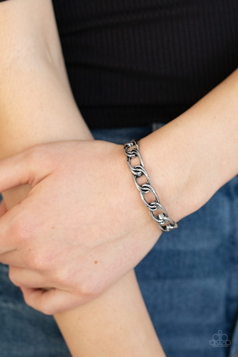 Link Tank - Silver - Paparazzi Bracelet