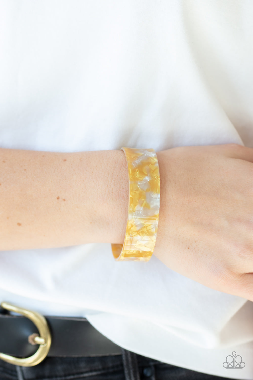 Glaze Daze - Yellow - Paparazzi Bracelet