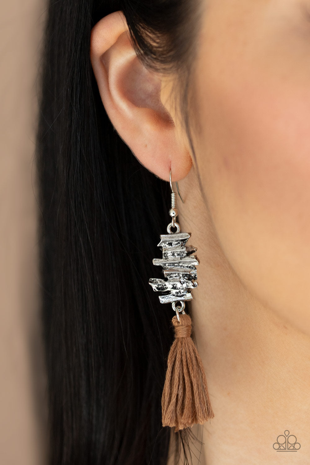 Tiki Tassel - Brown - Paparazzi Earrings