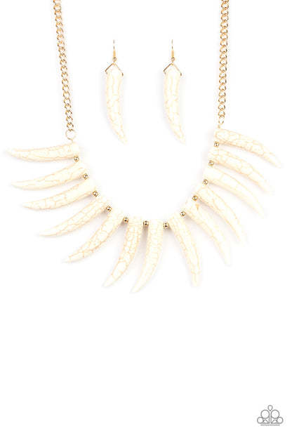 Tusk Tundra - White - Paparazzi Necklace
