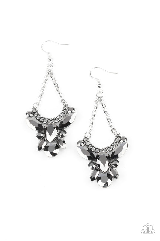 Bling Bouquets - Silver - Paparazzi Earrings