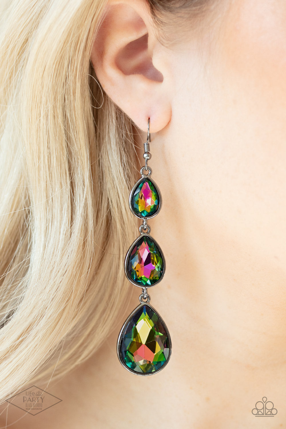 Metro Momentum - Multi - Paparazzi Earrings (LOP Black Diamond)