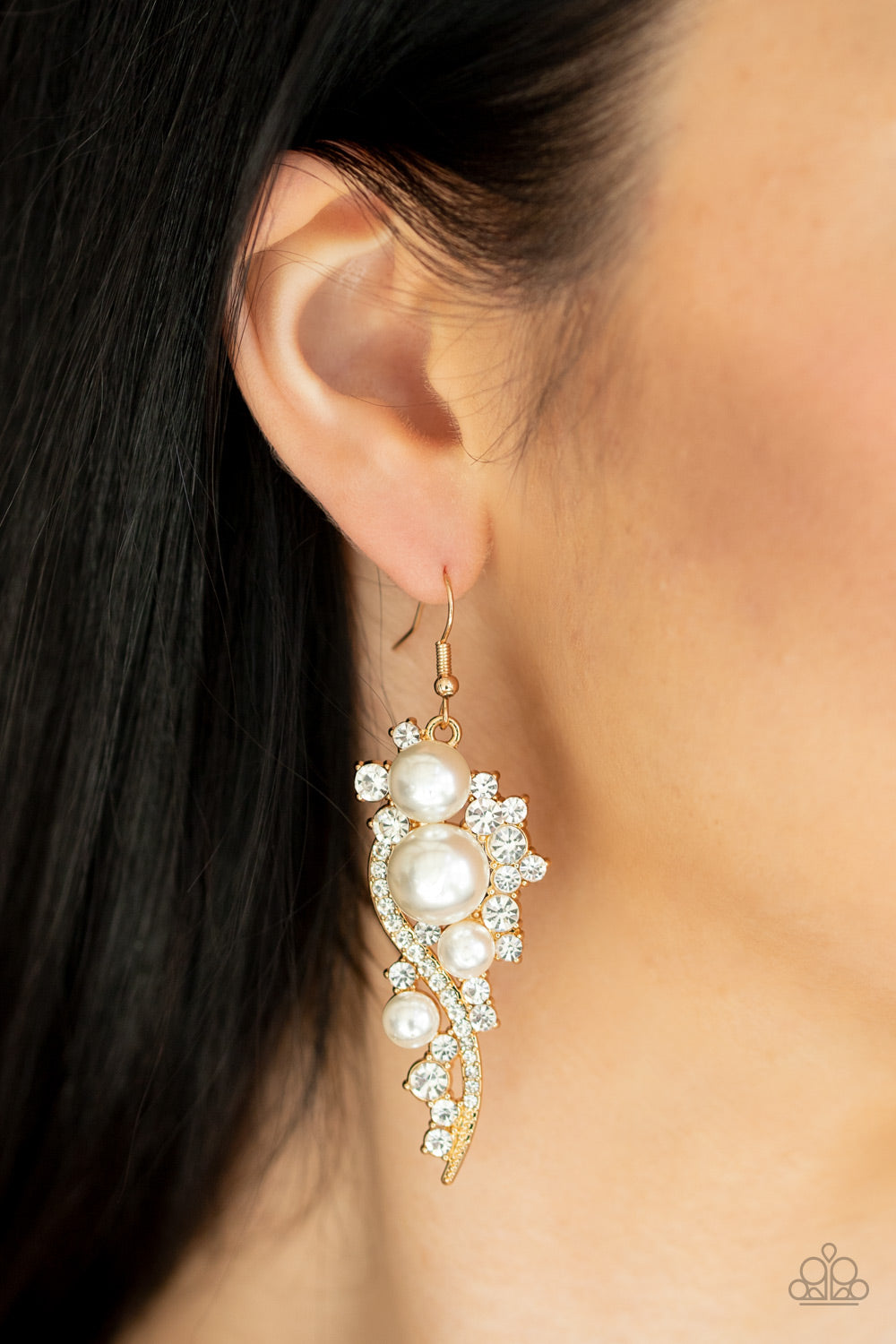 High-End Elegance - Gold - Paparazzi Earrings