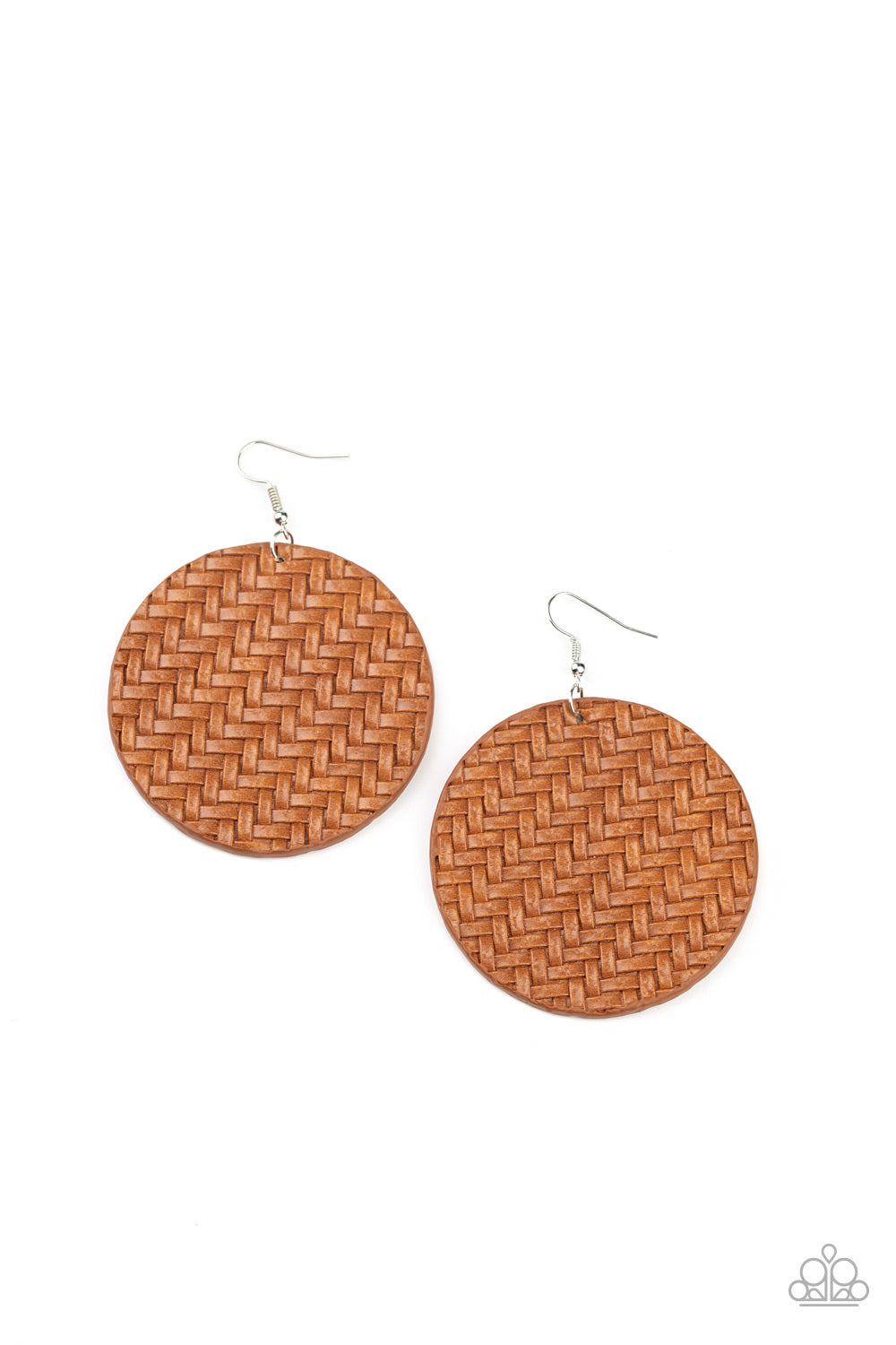 Plaited Plains - Brown - Paparazzi Earrings