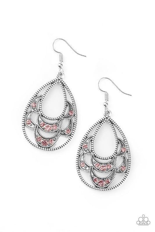 Malibu Macrame - Pink Paparazzi Earrings