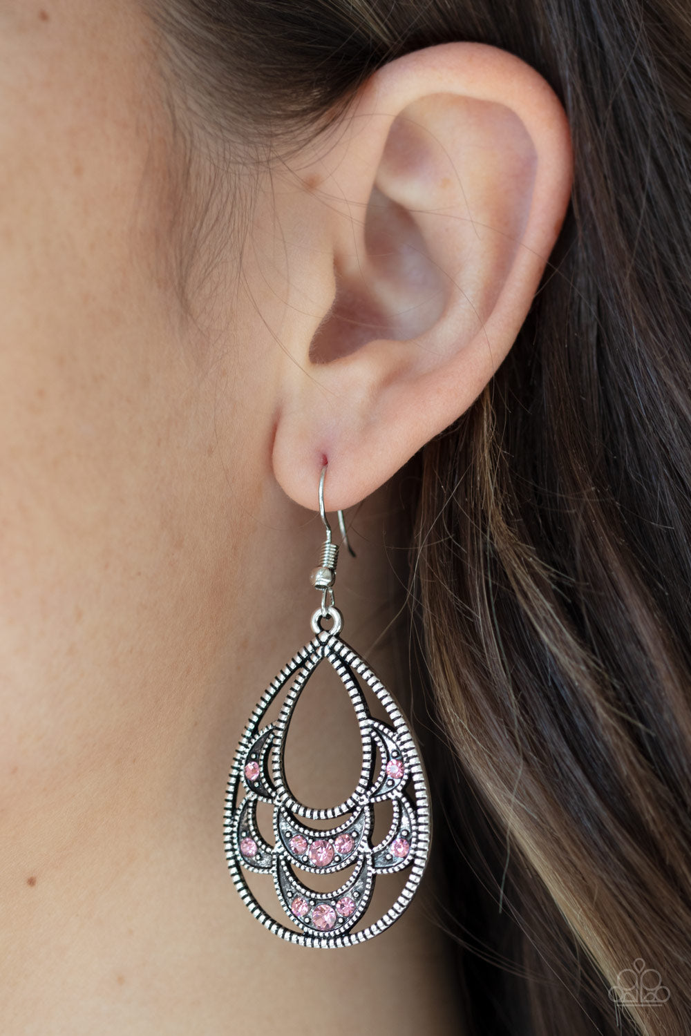 Malibu Macrame - Pink Paparazzi Earrings