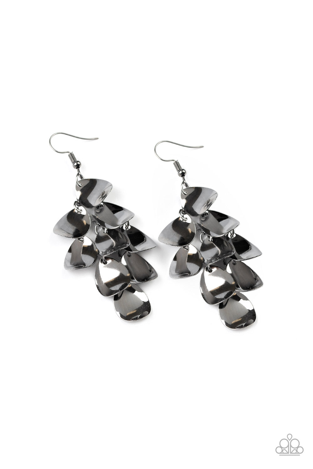 Resplendent Reflection - Black - Paparazzi Earrings