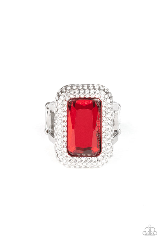 A Grand Statement -Maker - Red - Paparazzi Ring