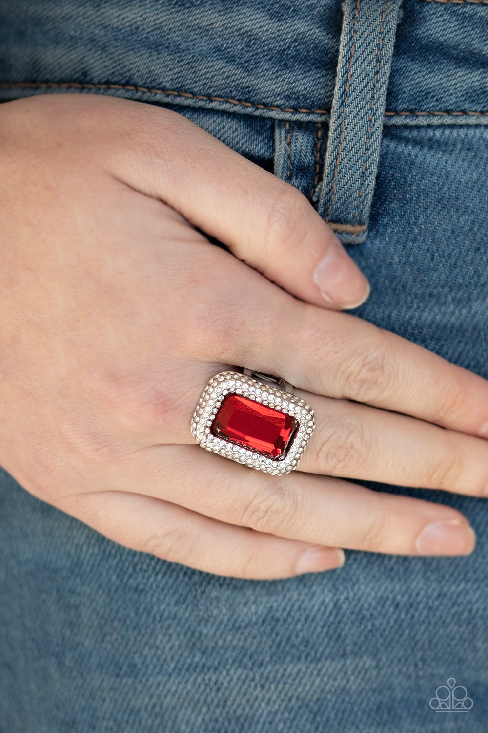 A Grand Statement -Maker - Red - Paparazzi Ring