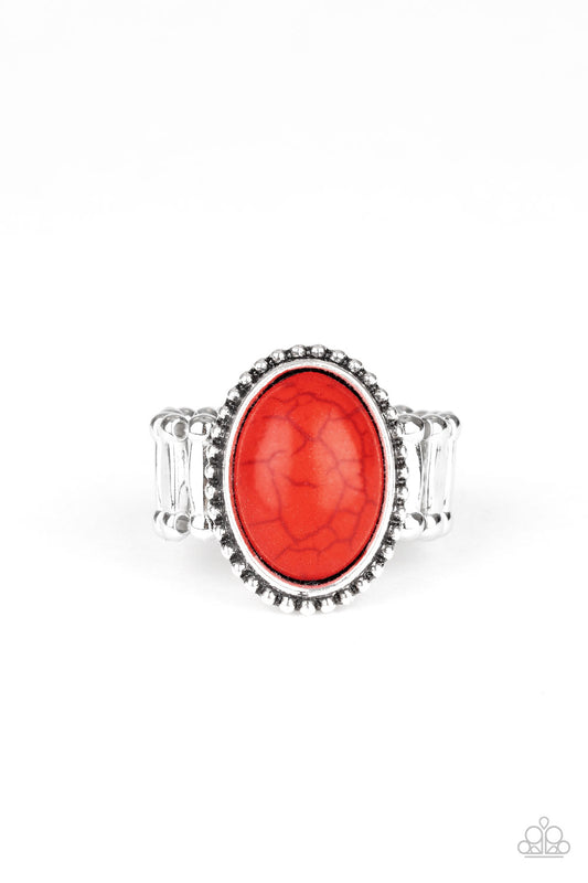 Bountiful Deserts - Red - Paparazzi Ring