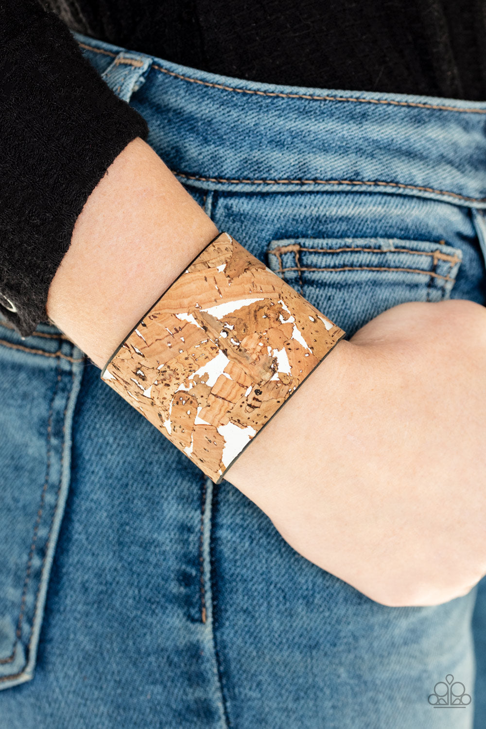 Cork Congo - White Snap Bracelet