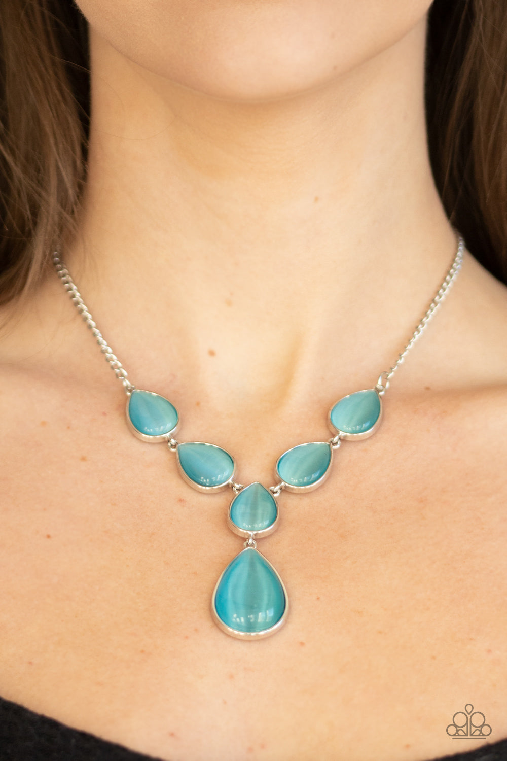 Dewy Decadence - Blue - Paparazzi Necklace