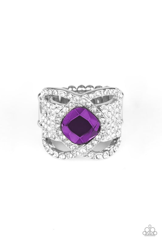 Triple Crown Twinkle - Purple - Paparazzi Ring