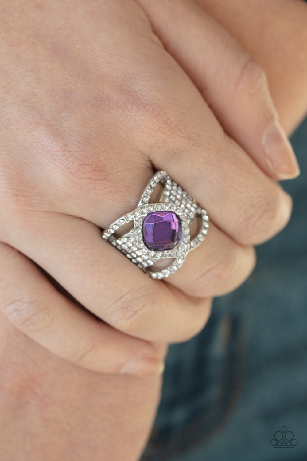 Triple Crown Twinkle - Purple - Paparazzi Ring