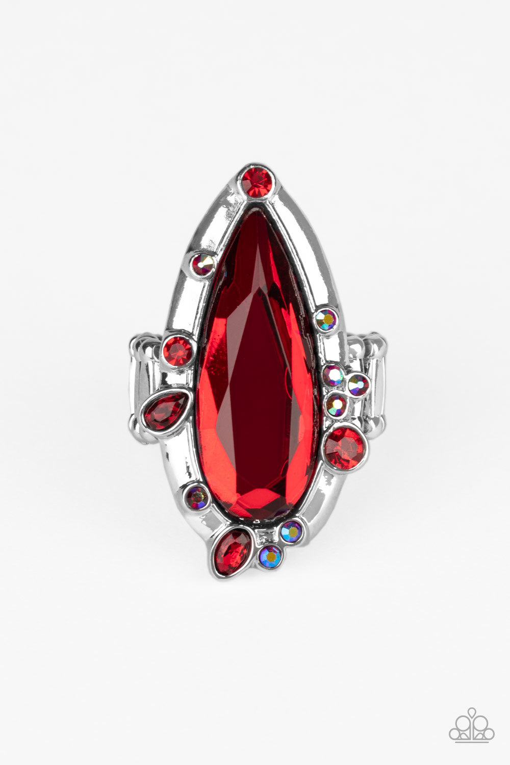 Sparkle Smitten - Red - Paparazzi Ring