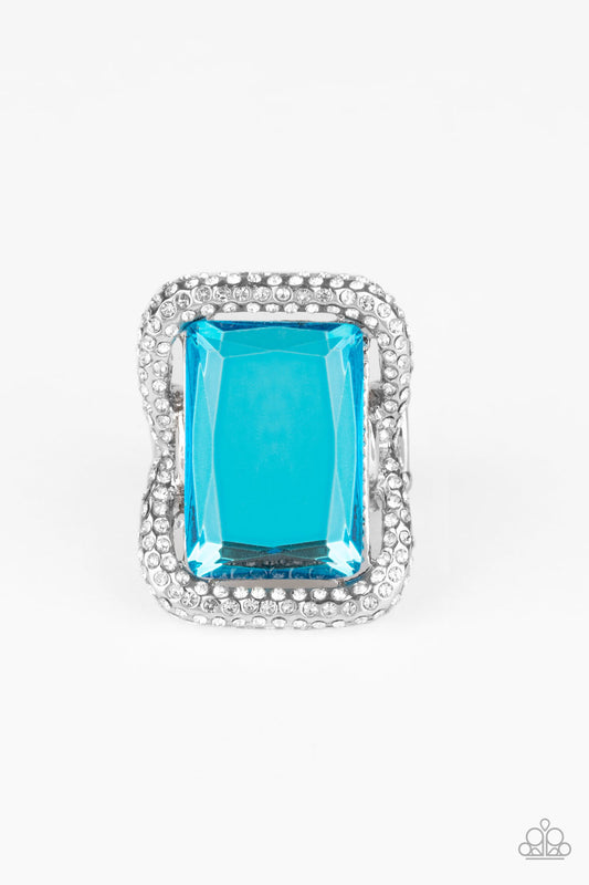 Deluxe Decadence - Blue - Paparazzi Ring