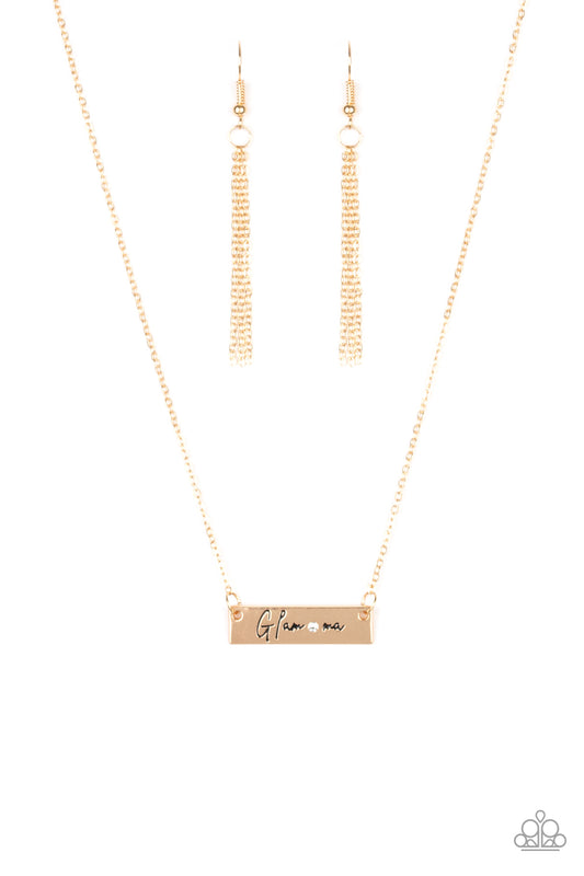 The GLAM-ma - Gold - Paparazzi Necklace