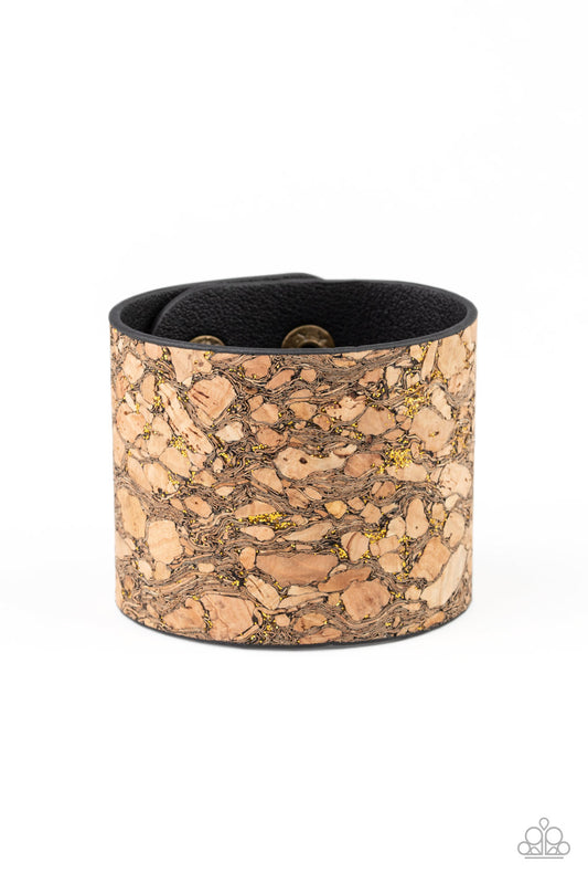 Cork Congo - Brass Snap Bracelet