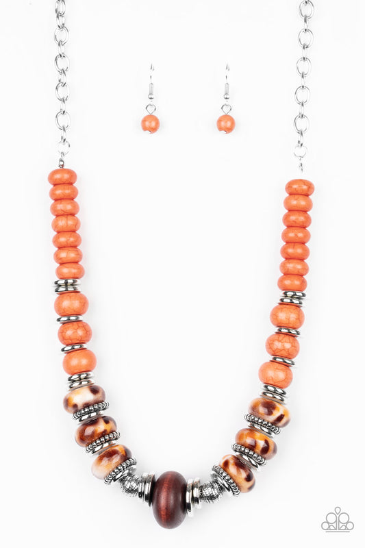 Desert Tranquility - Orange Necklace