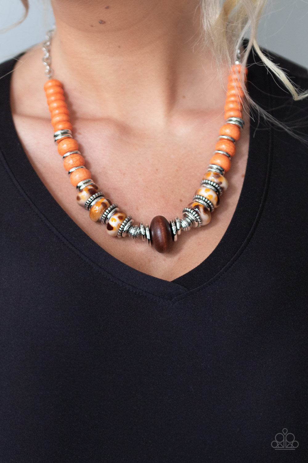 Desert Tranquility - Orange Necklace