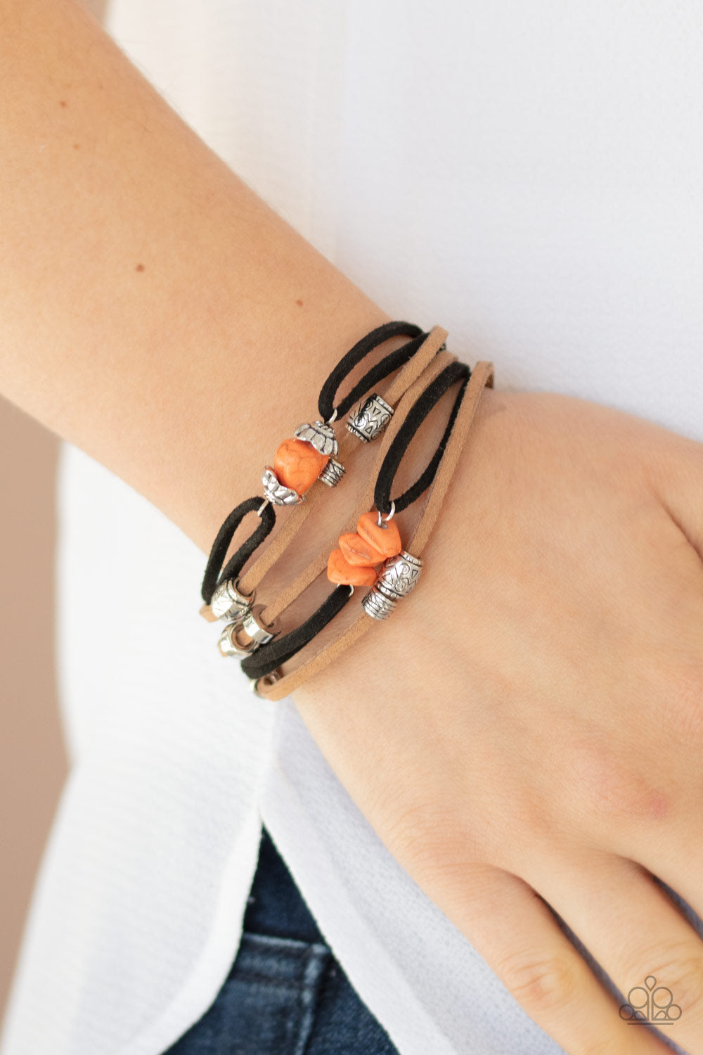 Rocky Mountain Rebel - Orange - Paparazzi Bracelet