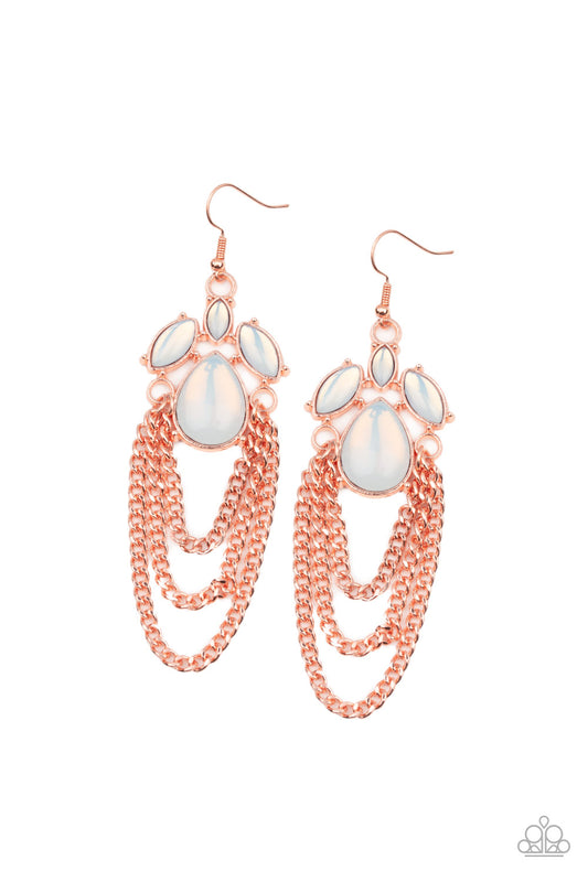 Opalescence Essence - Copper - Paparazzi Earrings