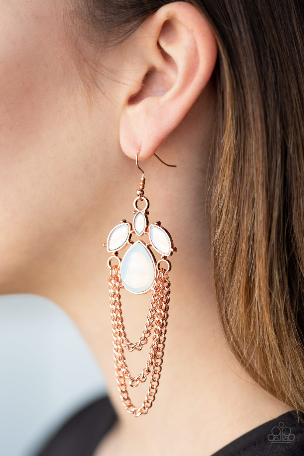 Opalescence Essence - Copper - Paparazzi Earrings