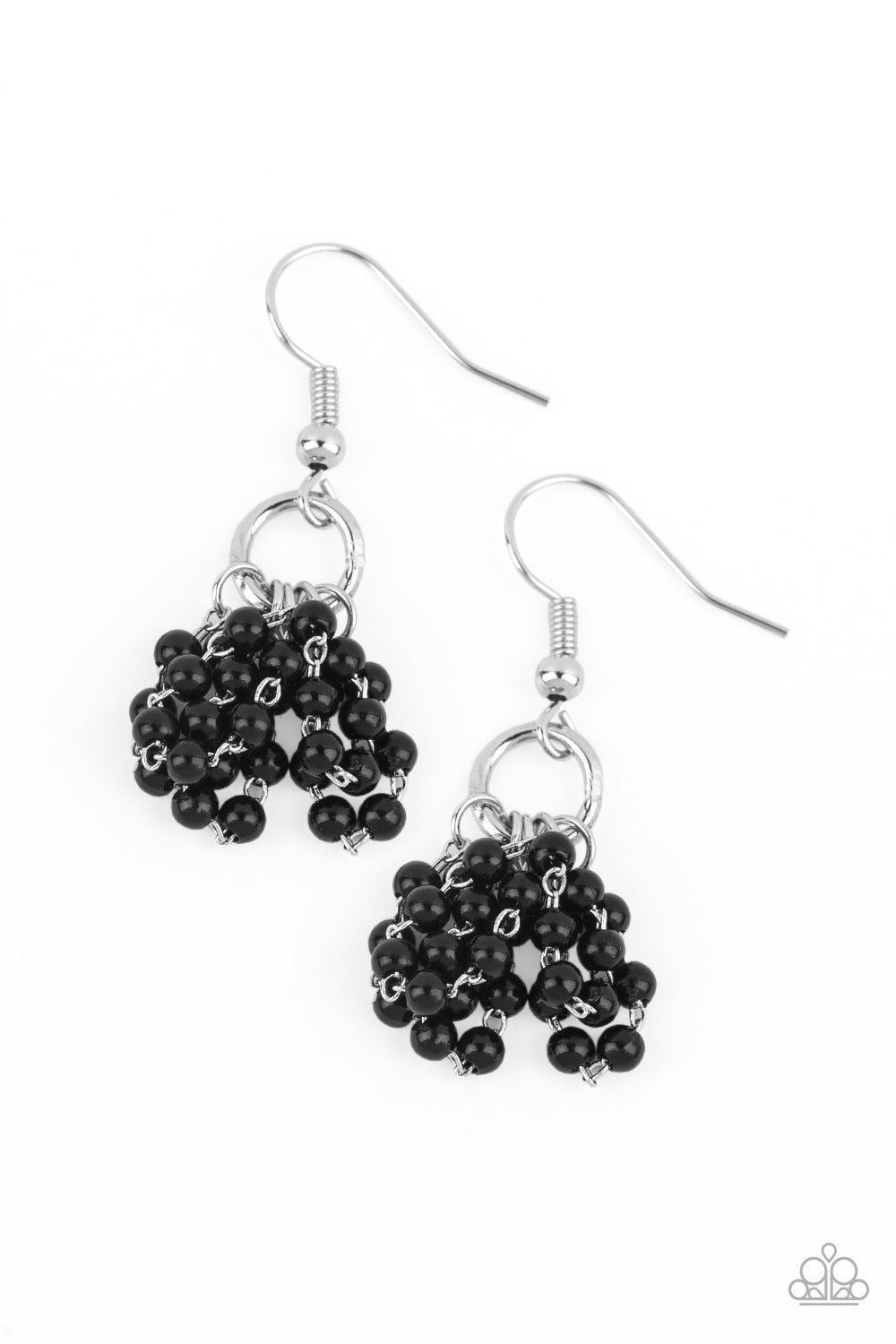 Party Posh Princess - Black - Paparazzi Earrings