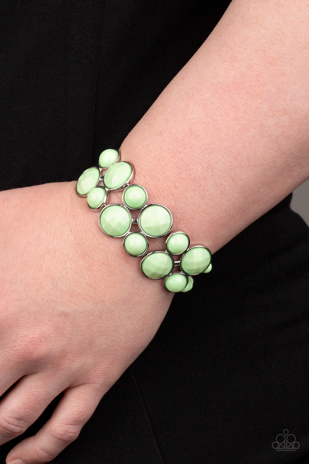 Confection Connection - Green Stretch Bracelet