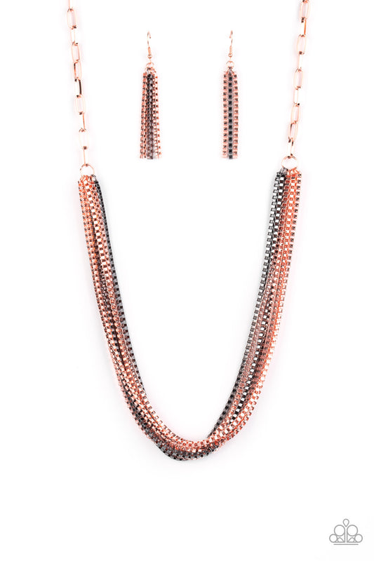 Beat Box Queen - Copper - Paparazzi Necklace