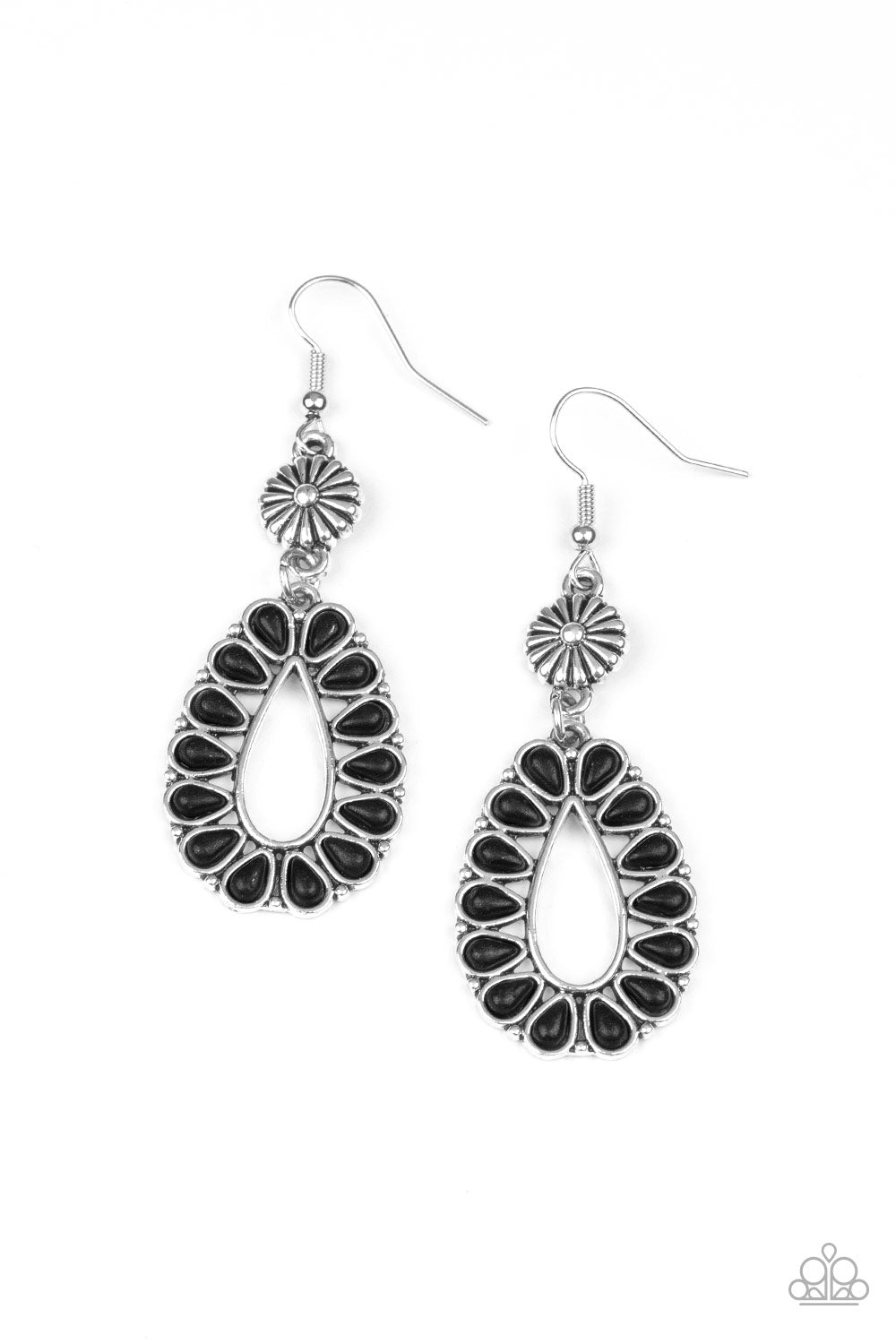 Stone Orchard - Black - Paparazzi Earrings