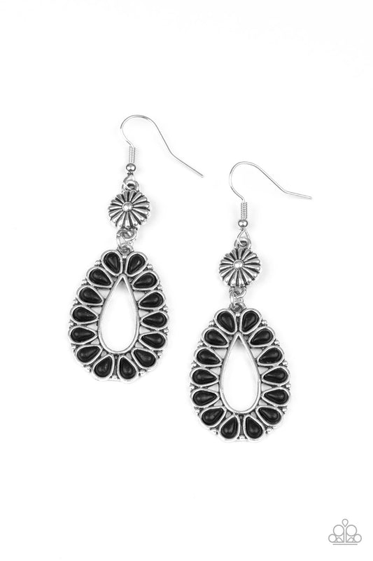 Stone Orchard - Black - Paparazzi Earrings