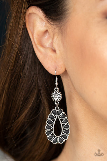 Stone Orchard - Black - Paparazzi Earrings