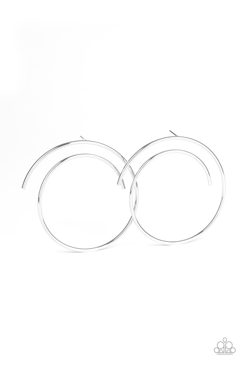 Vogue Vortex - Silver Post Earrings