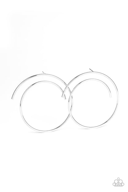 Vogue Vortex - Silver Post Earrings