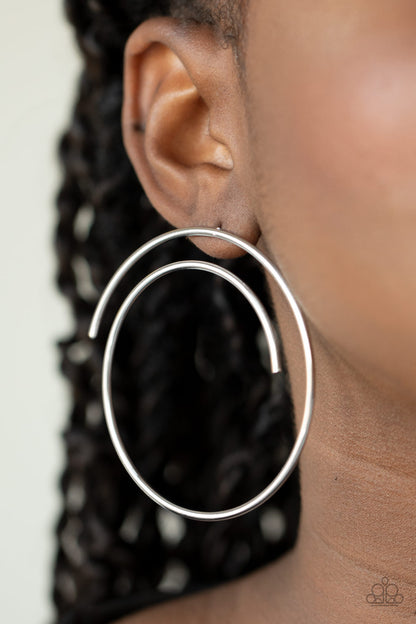 Vogue Vortex - Silver Post Earrings