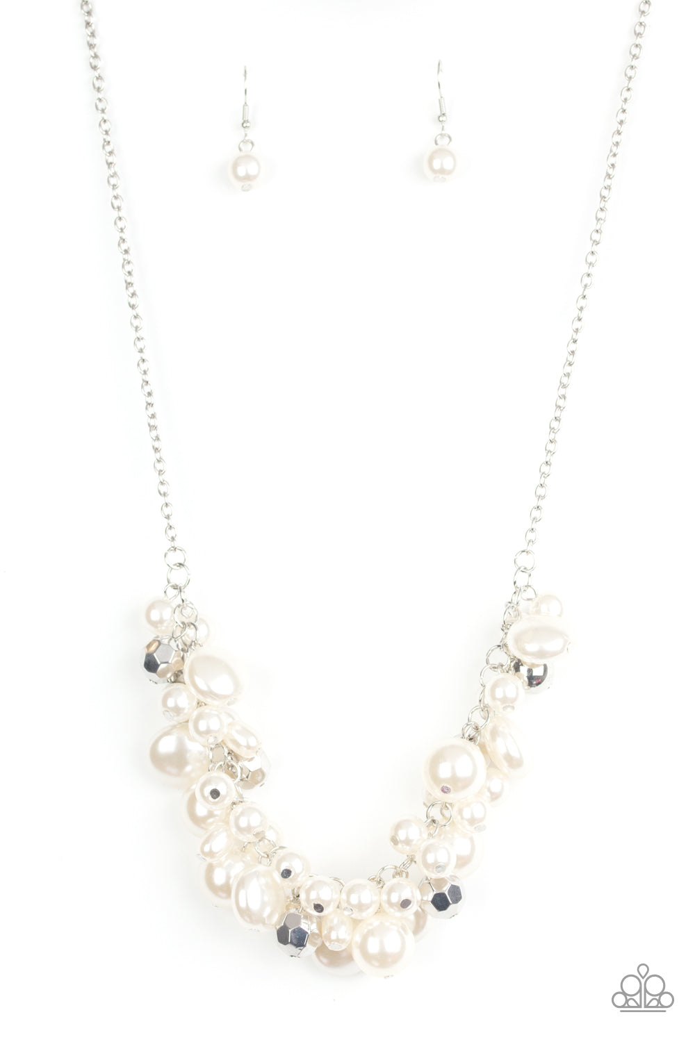 Battle of the Bombshells - White - Paparazzi Necklace